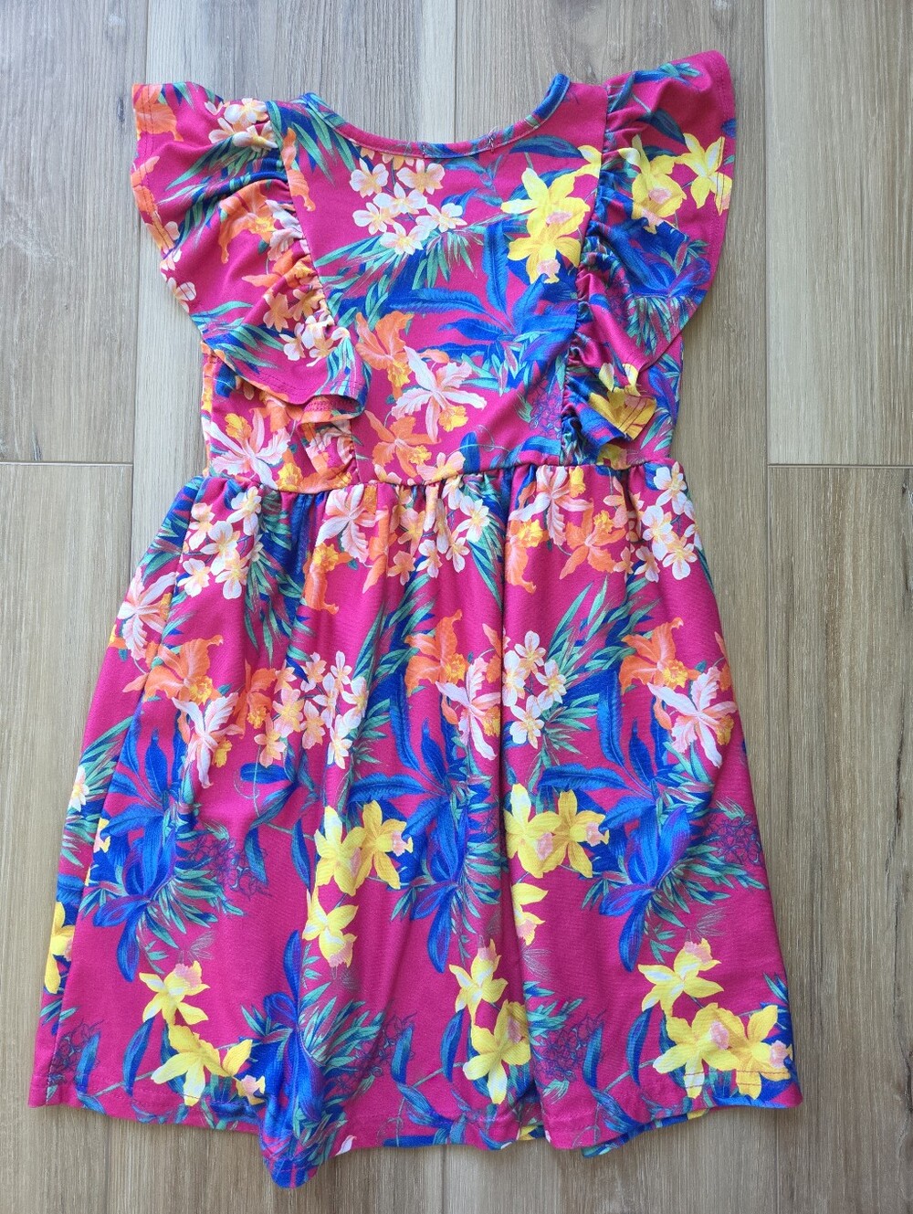 4t Tommy Bahama Floral Flutter Sleeve Dress - Picture 3 of 6